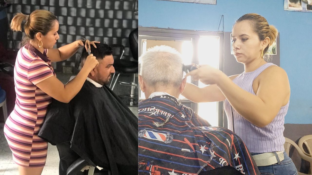 Imagen de Conoce a Inda Díaz, la hondureña barbera que destaca en Santa Bárbara