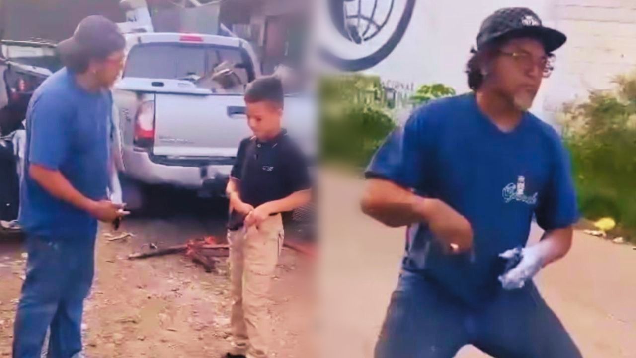 Imagen de Mecánico hondureño se enfrenta en batalla de playero con un niño