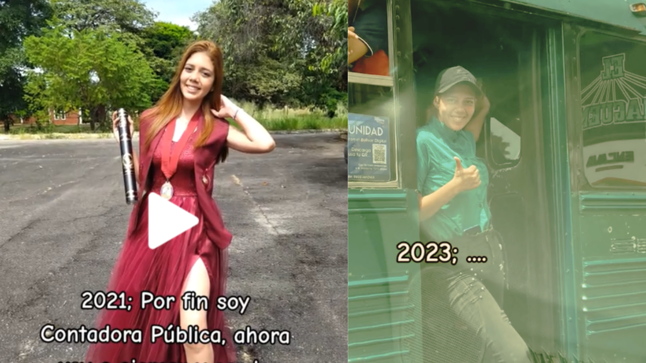Imagen de ¡Orgullosa de su trabajo!: Se graduó de contadora y ahora trabaja como busera al no conseguir empleo