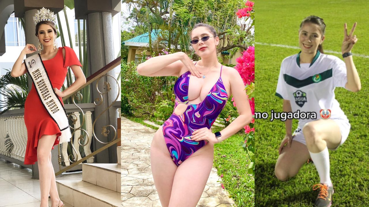 Imagen de Ex Miss Honduras Mundo conquista las canchas de fútbol mostrando su talento con el balón