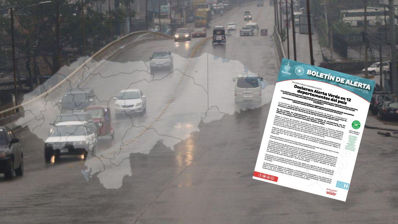 Imagen Principal de Nota: Copeco emite alerta verde para 12 departamentos de Honduras