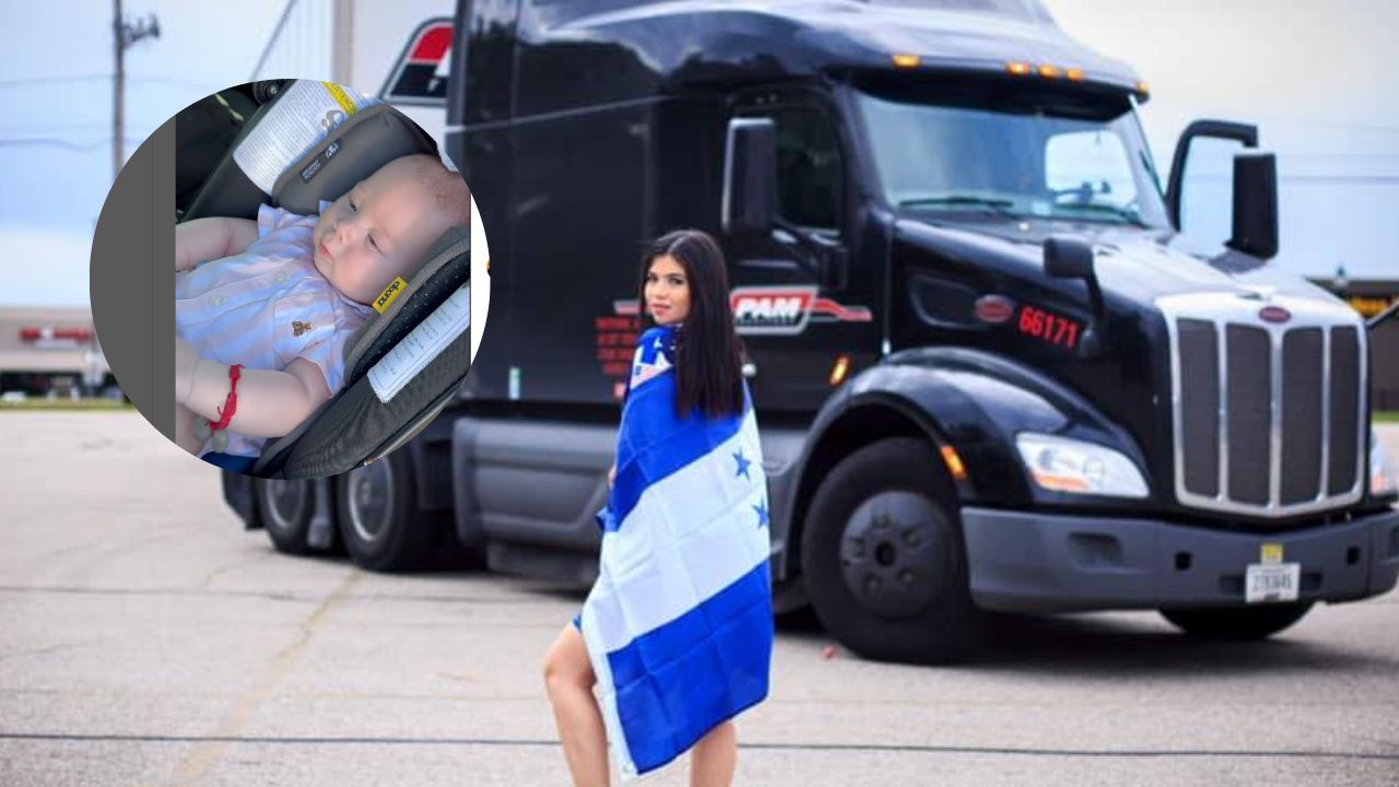 Imagen de Andrea Achoa, la trailera hondureña, comparte las primeras imágenes de su bebé nacido en Estados Unidos