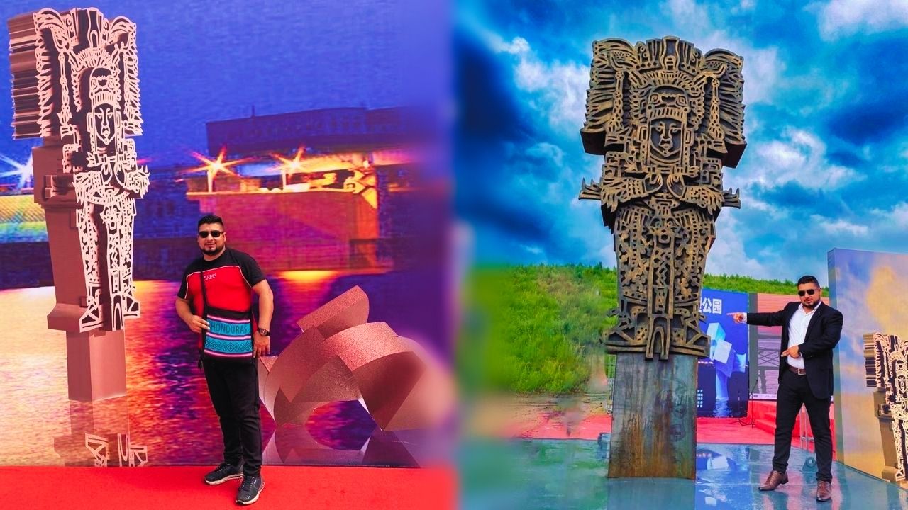 Imagen Principal de Nota: Escultor hondureño brilla en China con su talento; este es el arte que hizo en honor a la unión con Honduras