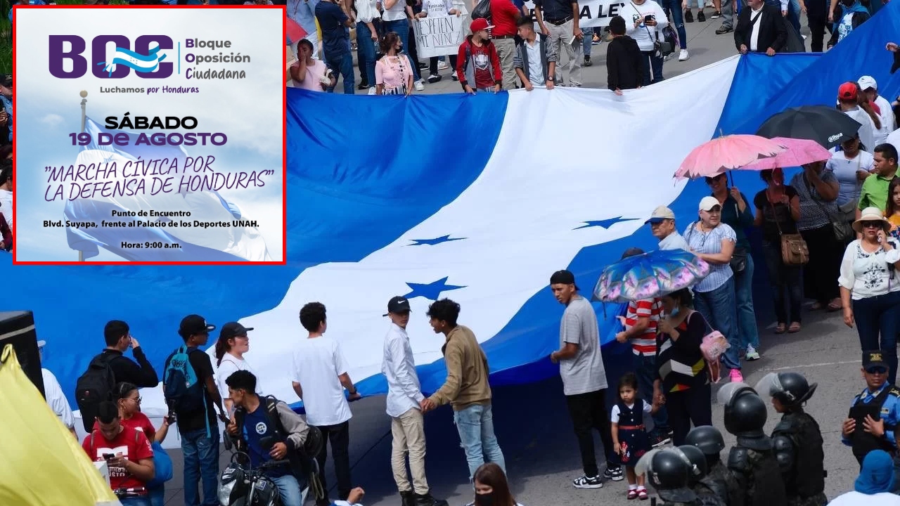 Imagen de Bloque de Oposición Ciudadana convoca una marcha este sábado 'por la defensa de Honduras'