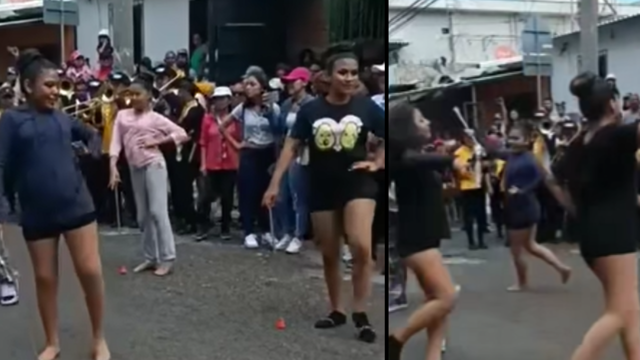 Imagen Principal de Nota: Palillonas desfilaron en pijama y descalzas; no les entregaron trajes a tiempo