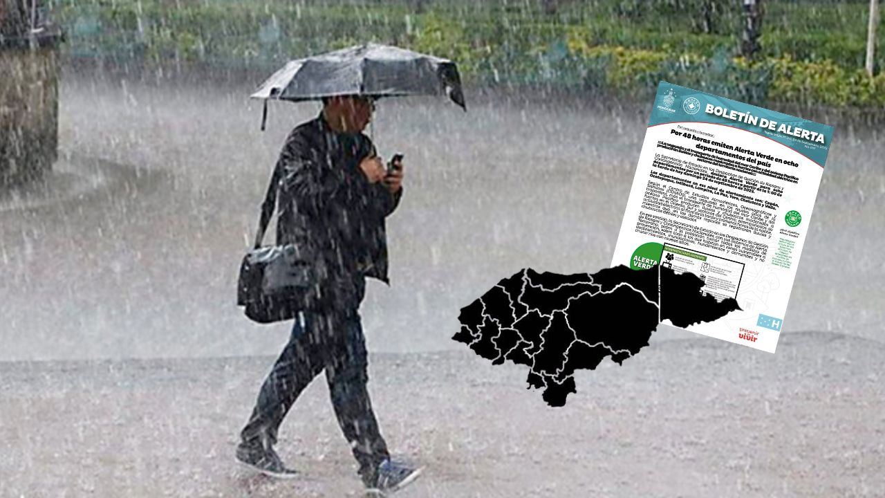 Imagen Principal de Nota: Alerta verde en 8 departamentos de Honduras por lluvias