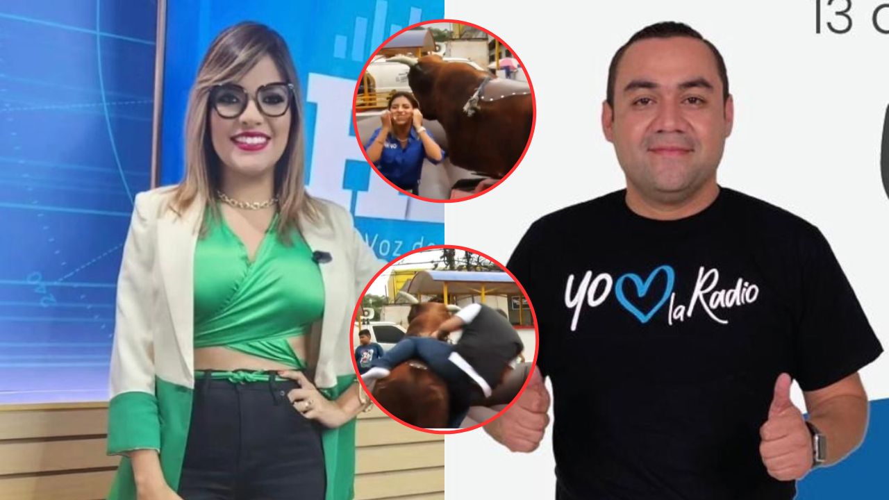 Imagen Principal de Nota: Saraí Espinal y Christian Morazán se dan tremenda caída en juego del toro mecánico