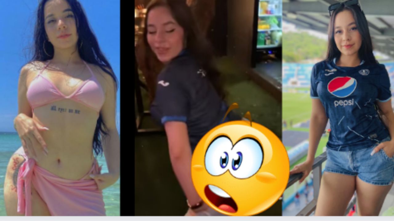 Imagen de Dayana Zúniga, la aficionada del Motagua que hace atrevido perreo al ritmo de la canción del club capitalino