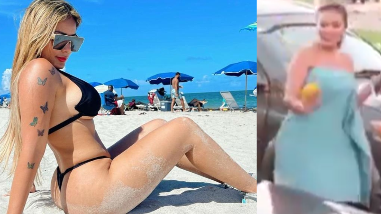 Imagen Principal de Nota: 'Ojalá y la deporten ', Elsa Oseguera es atacada por bailar en toalla en calles de Estados Unidos ¿Para una obra social?