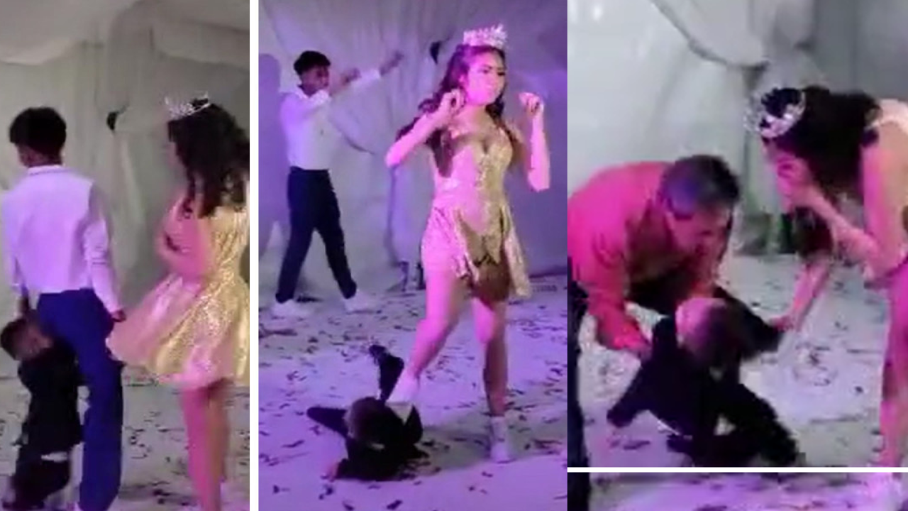 Imagen de VIDEO: Niño invade pista de quinceañera y es pisoteado