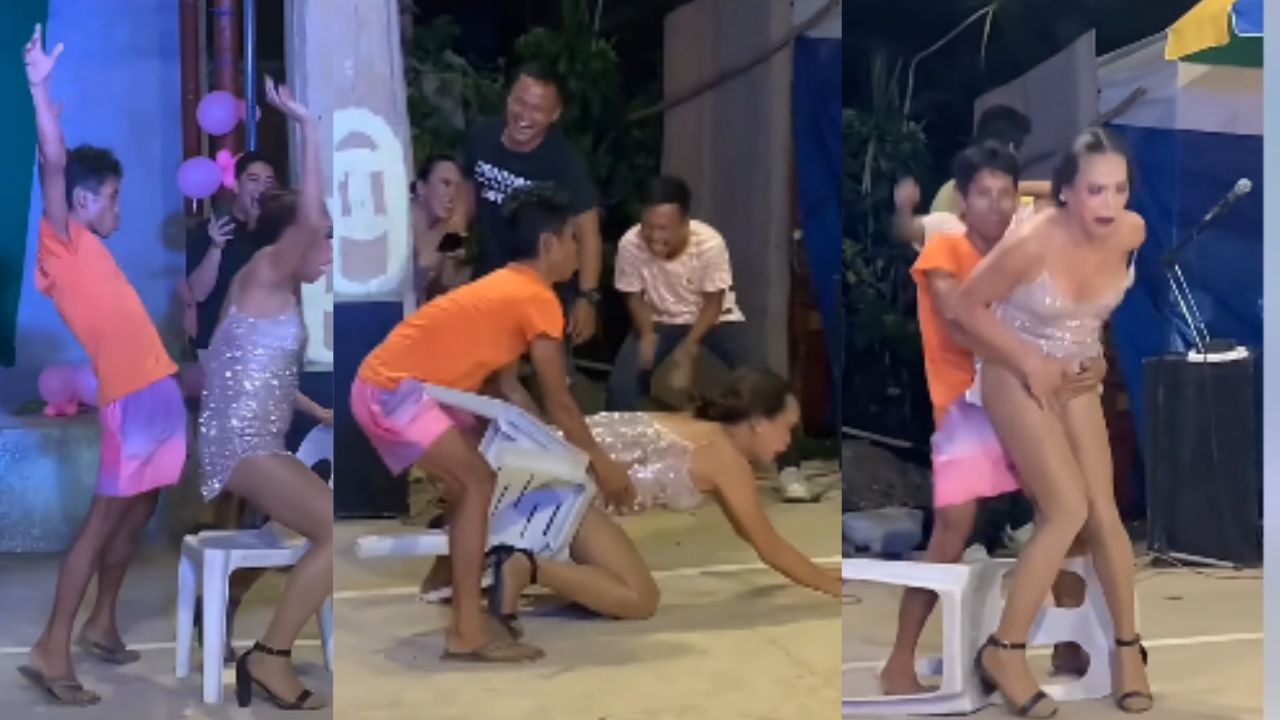 Imagen de Joven se viraliza tras realizar intenso perreo y dejar en el suelo a su compañera de baile