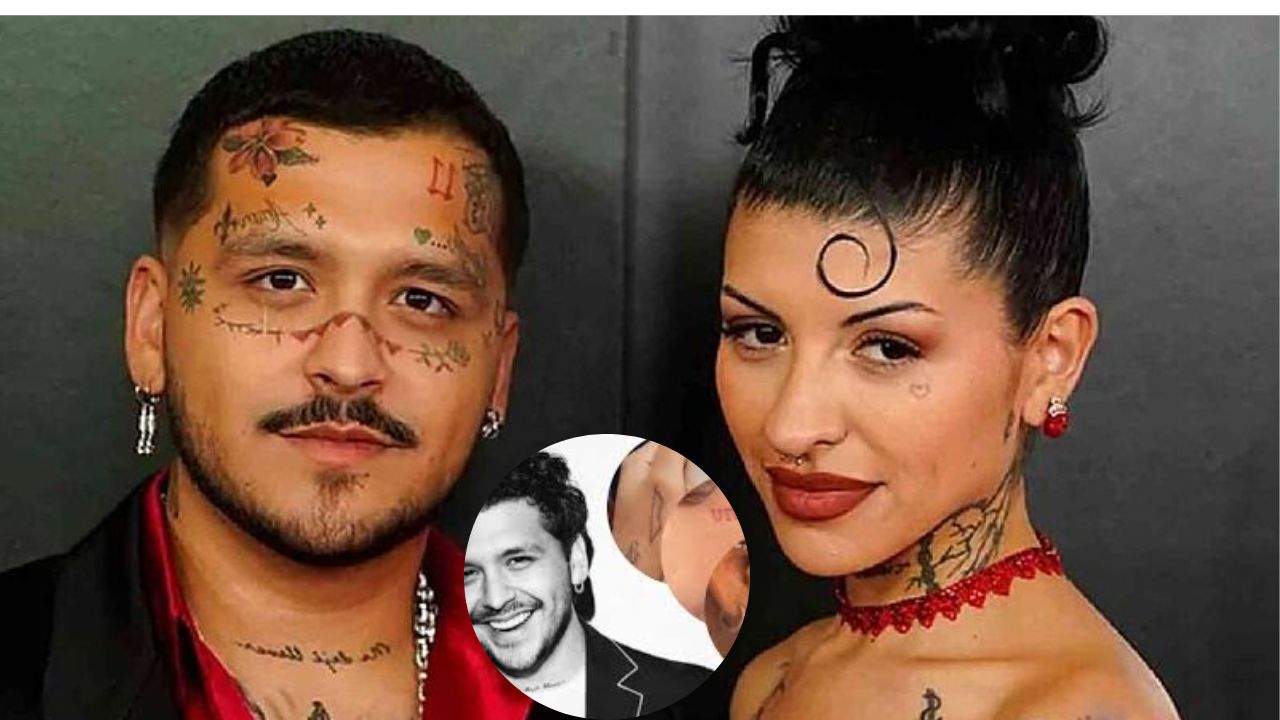 Imagen de Christian Nodal sorprende al lucir su rostro casi sin tatuajes, tras convertirse en padre