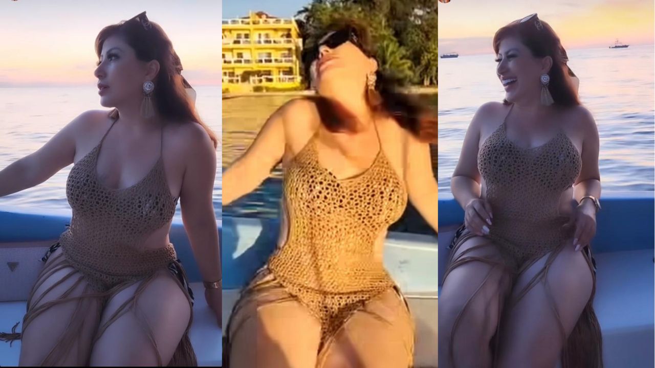 Imagen de 'La Maestra de TikTok' enciende las redes con perreo en traje de baño