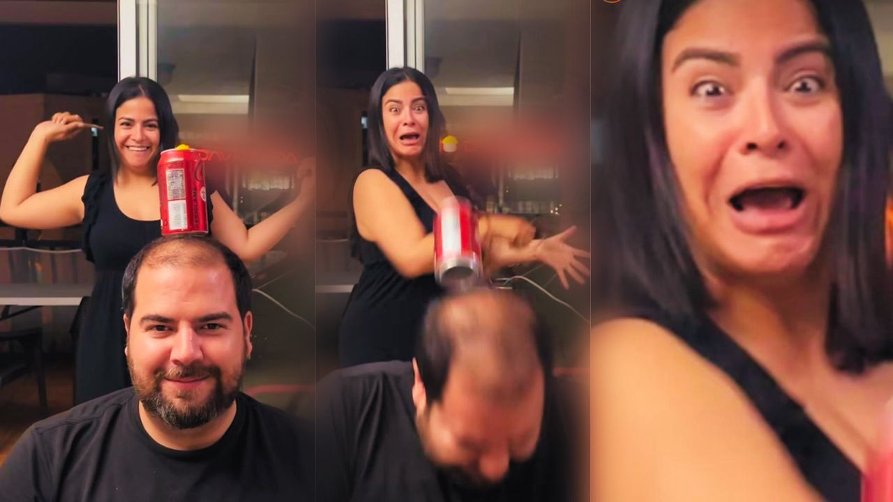 Imagen Principal de Nota: ¡Impactante! Samantha Velásquez fajea a su esposo en pleno reto viral