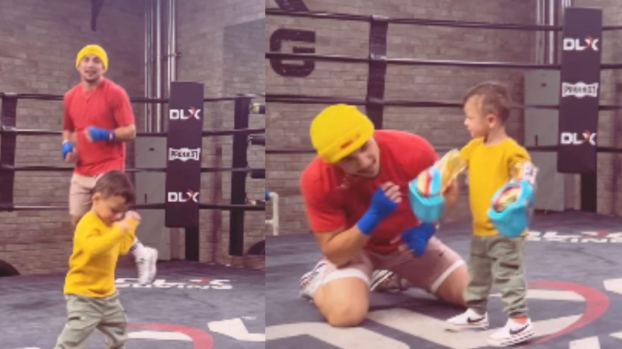 Imagen de Teófimo López comparte tierno video junto a su hijo: ¿Será boxeador en el futuro?