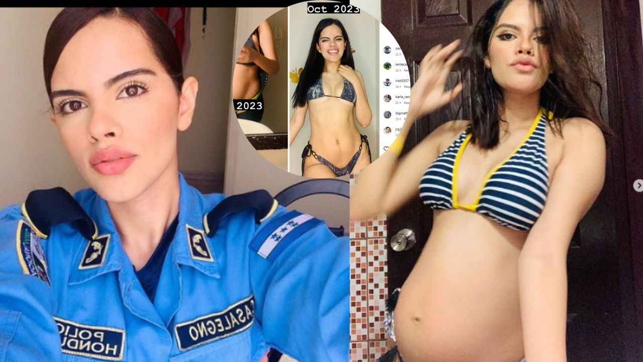 Imagen de La Policía hondureña Yaneth Casalegno sorprende con su figura meses después de dar a luz