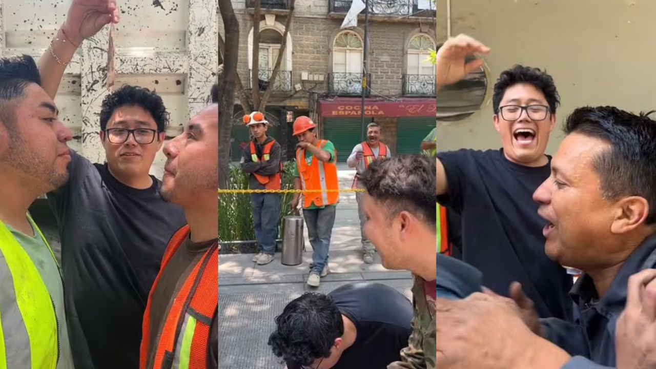 Imagen Principal de Nota: Albañiles se besan al perder reto por dinero y video de TikTok es viral