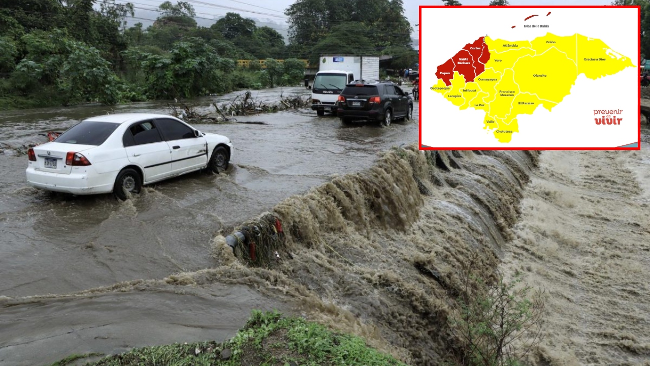 Imagen Principal de Nota: Extienden alerta roja y amarilla por 24 horas en Honduras