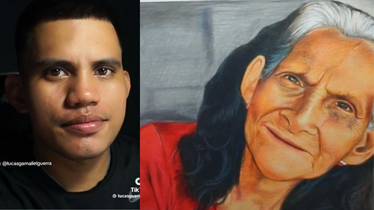 Imagen de Hondureño Lucas Guerra rinde emotivo homenaje a 'Mamita' con un colorido retrato