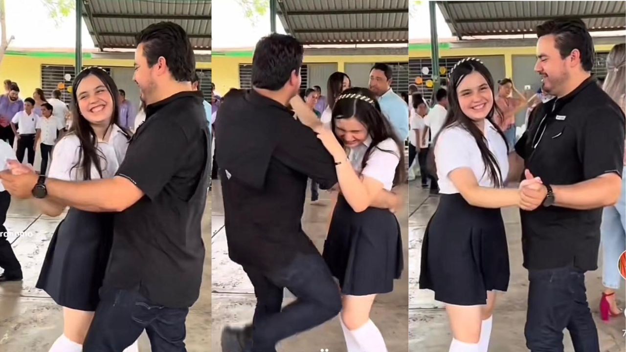 Imagen Principal de Nota: ‘Payasadas’ de papá bailarín sonrojan a su hija frente a todos