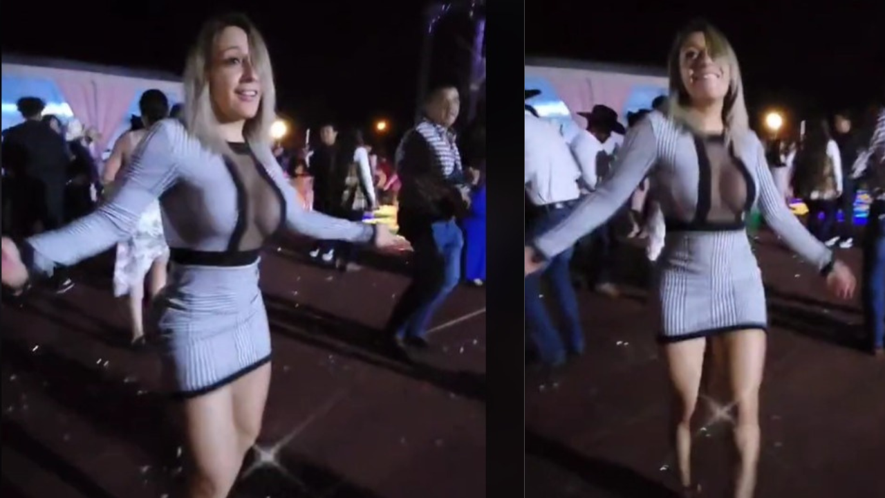 Imagen de Video de señora de 40 años es viral por sus movimientos atrevidos en plena feria