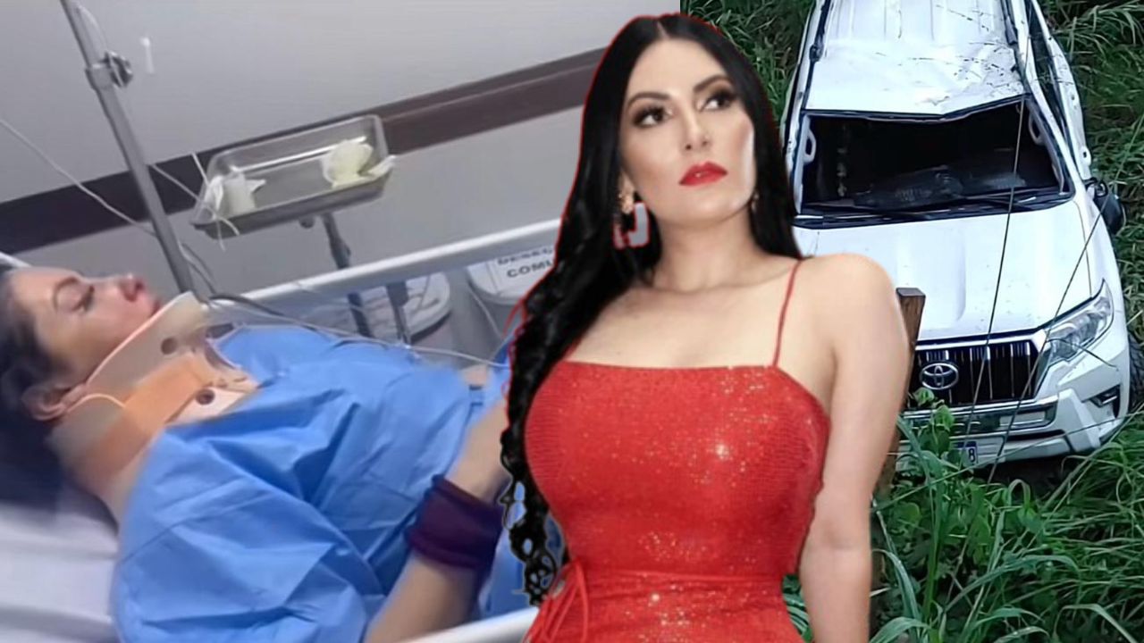 Imagen de Ariana Herchi sufre aparatoso accidente vehicular