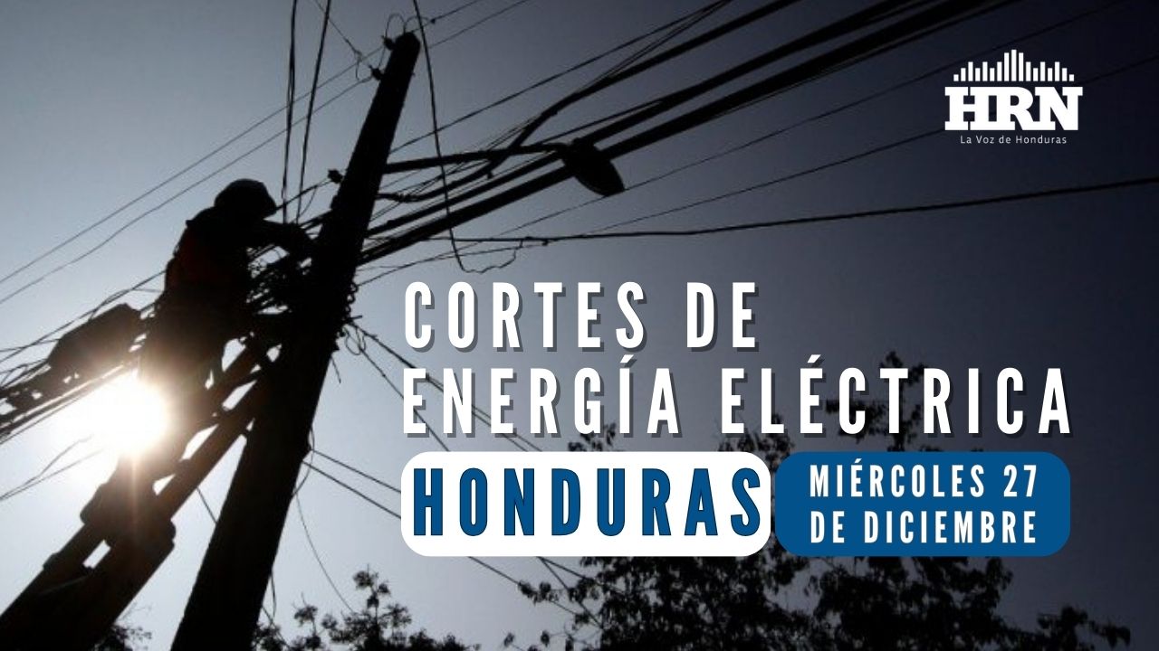 Imagen Principal de Nota: Cortes de luz en Honduras programados por la ENEE para este miércoles 27 de diciembre