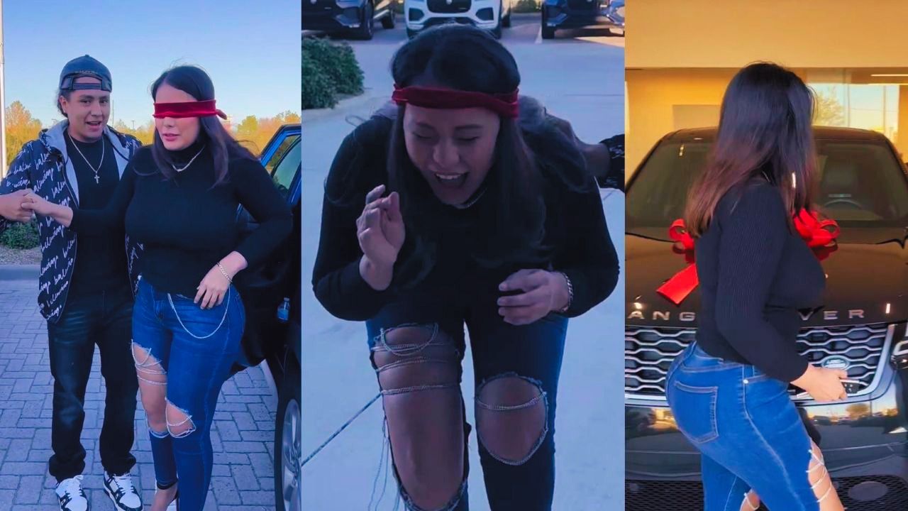Imagen de Davis Flow sorprende a Elsa Oseguera con una camioneta de lujo por su cumpleaños