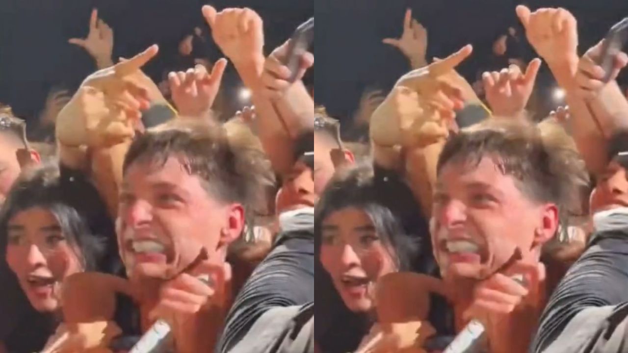 Imagen de Peso Pluma casi es asfixiado durante concierto en Argentina