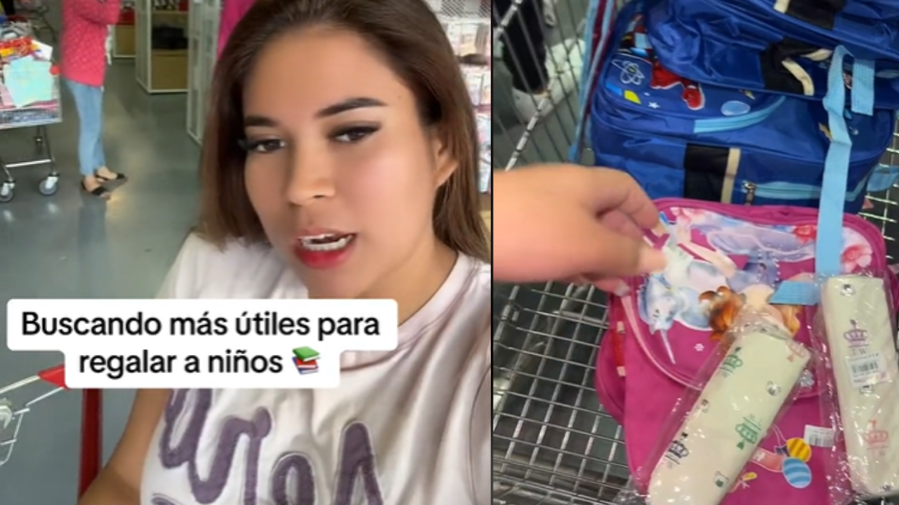 Imagen Principal de Nota: Angie Ortéz, tiktoker hondureña, utiliza ganancias para regalar útiles a niños pobres de Honduras