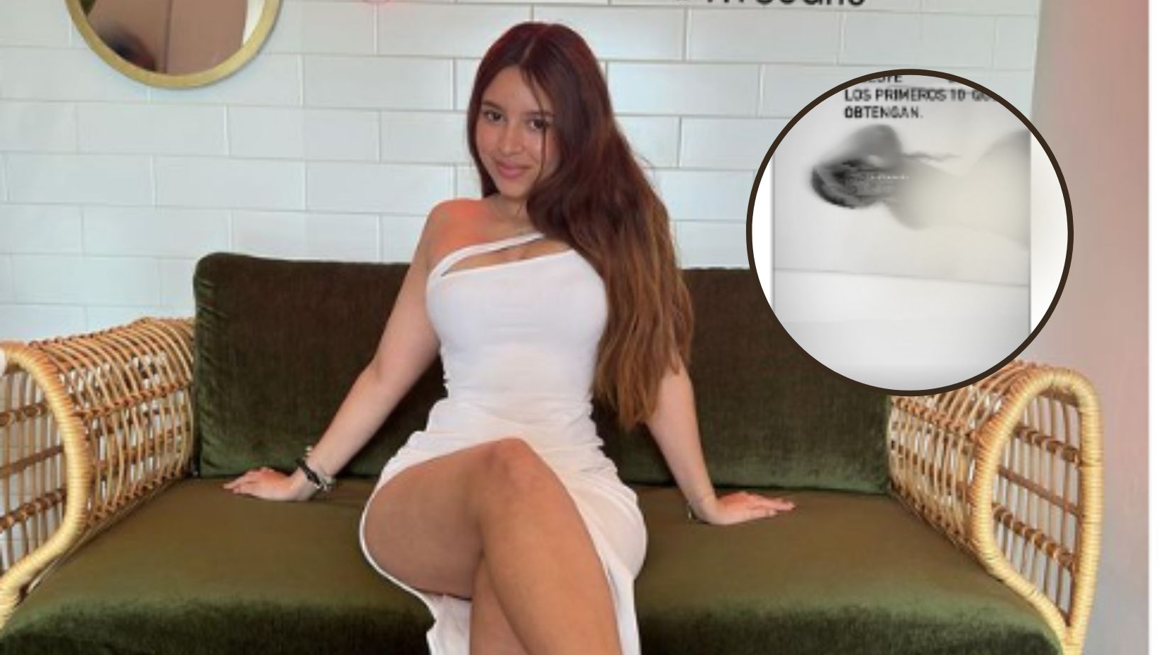 Imagen de Jackeline Ávila, la sexy expalillona que desafía  las bajas temperaturas para anunciar descuento  en OF