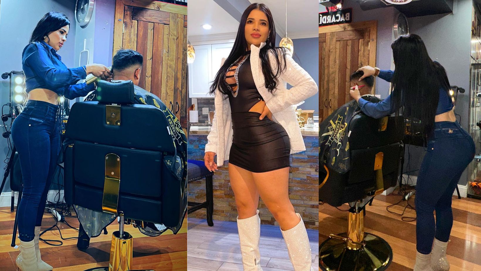 Imagen de Yamileth Maldonado, la  hondureña que deslumbra con su arte en barbería de Estados Unidos
