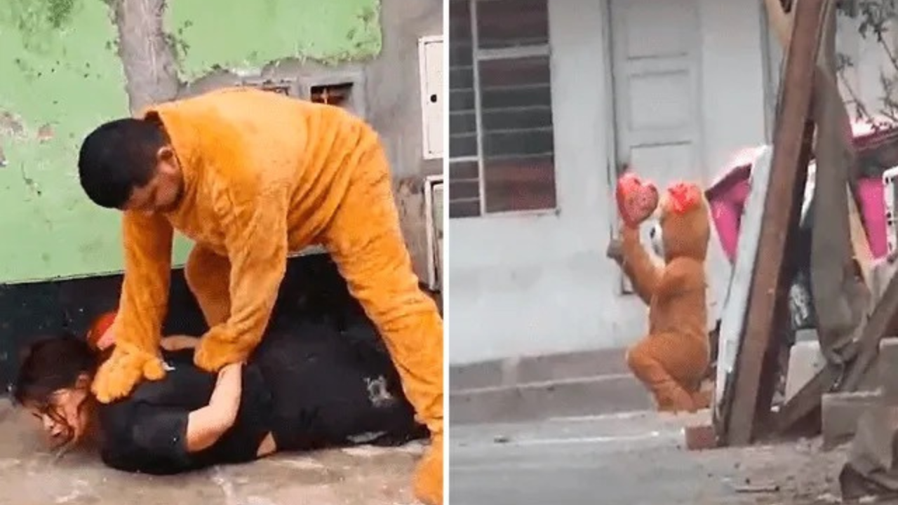 Imagen Principal de Nota: VIDEO: Policía se disfraza de oso por San Valentín para capturar a traficante de drogas