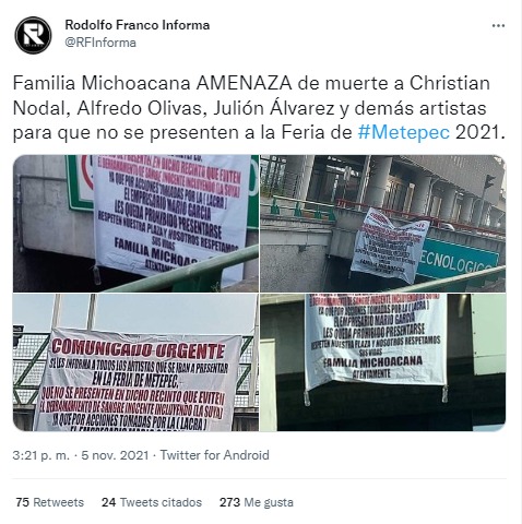 cristian nodal murió Twitter
