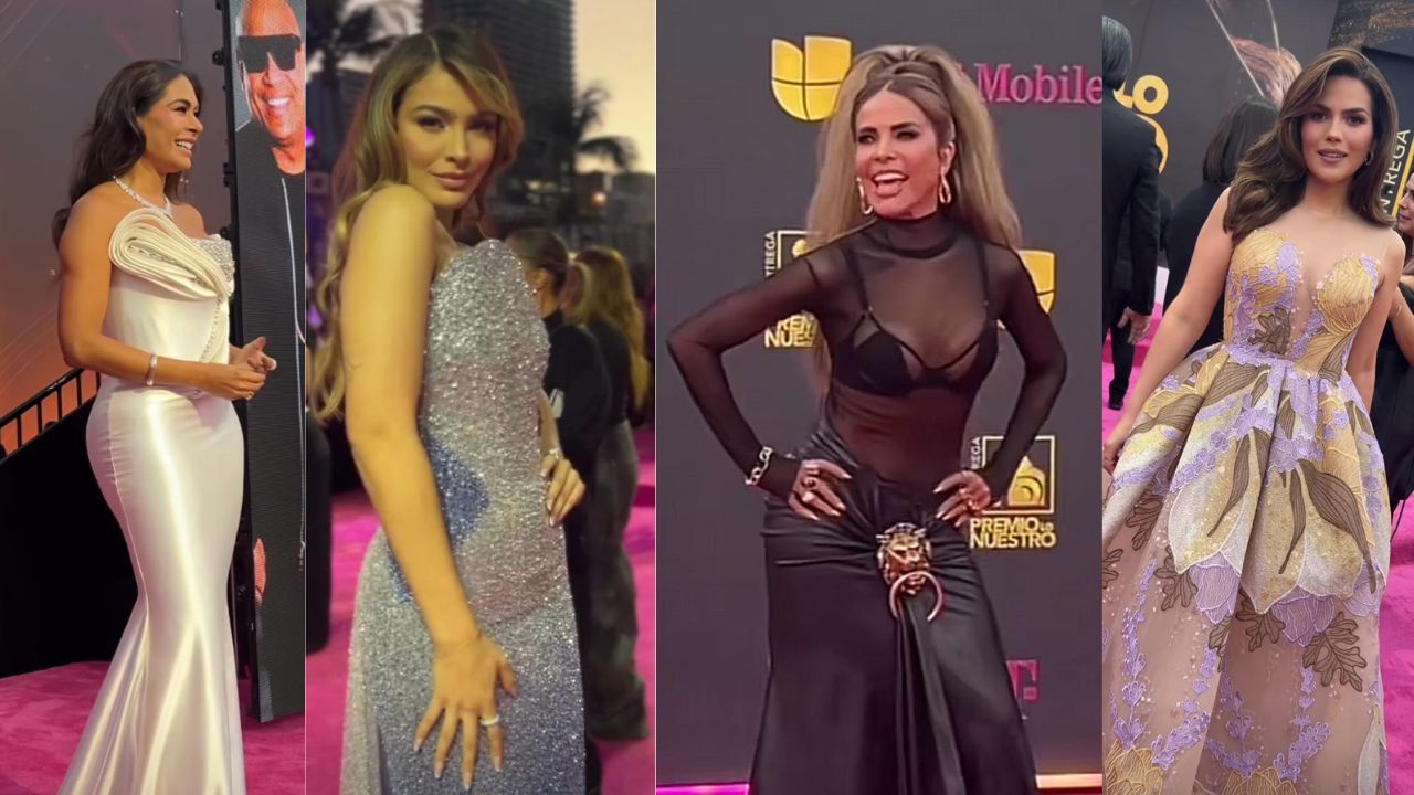 Imagen de Alfombra magenta de Premio Lo Nuestro: deslumbrantes estrellas brillan bajo los focos