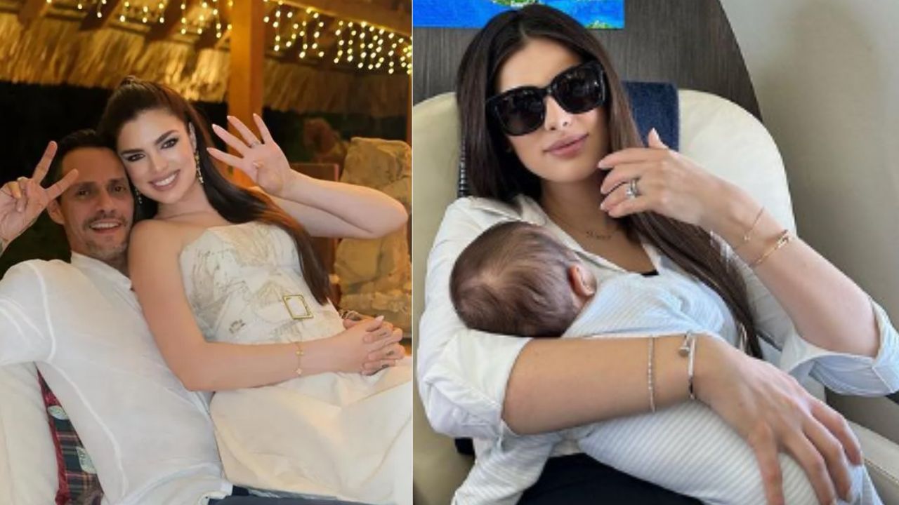 Imagen de Marc Anthony y Nadia Ferreira muestran por primera vez el rostro de su hijo