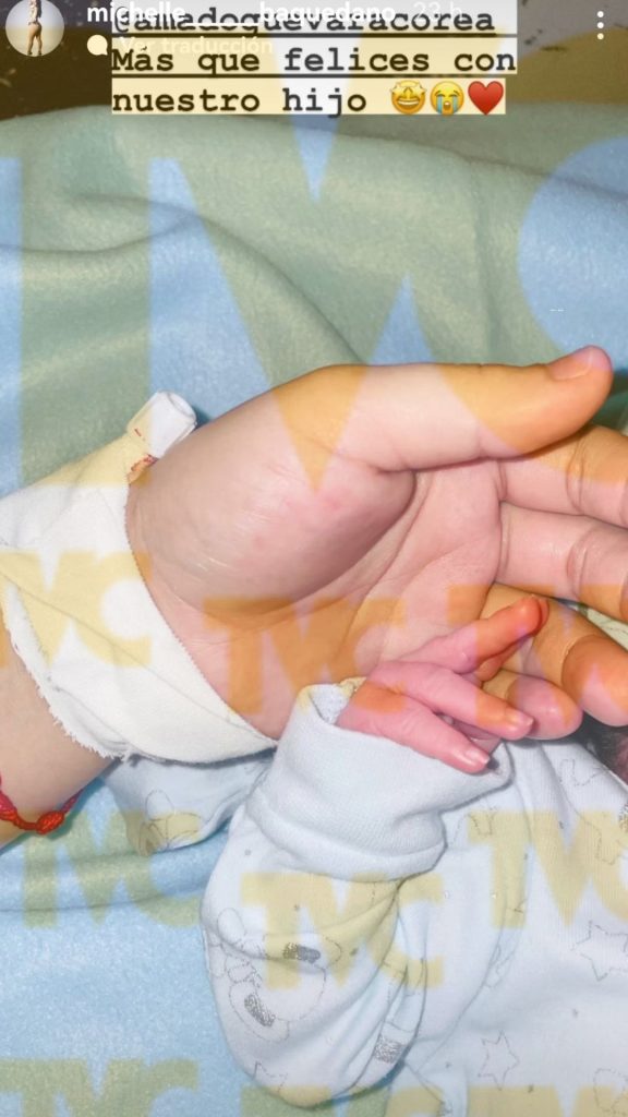 Amado Corea y Michell Baquedano dan la bienvenida a su bebé, Amado Gael: Foto @michellebaquenado