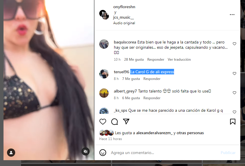 La cantante hondureña en medio del a polémica . CapturaLa cantante hondureña en medio del a polémica . Captura