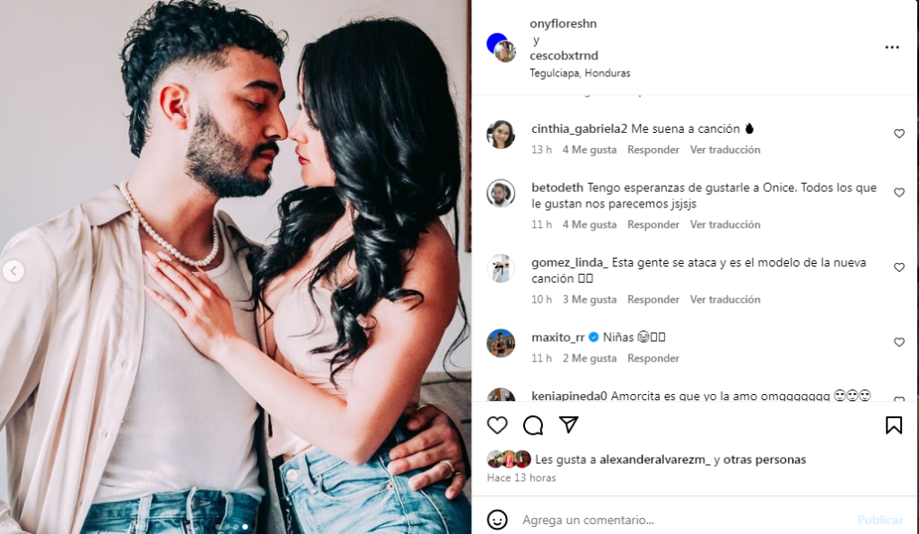 Campanita y Cesco no han confirmado si son pareja sentimental Foto/@oniceflores