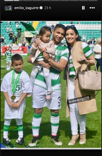 Emilio Izaguire y su familia