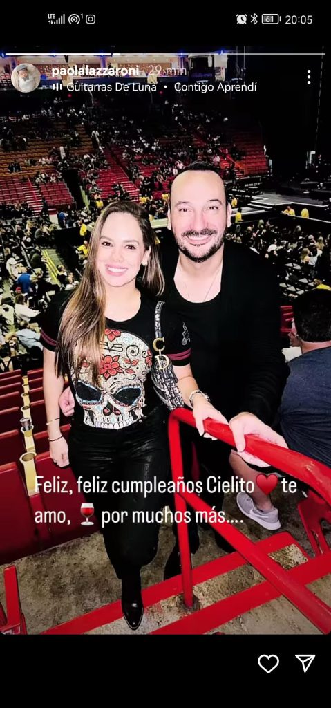 Paola Lazarroni y en tierno mensaje para su pareja