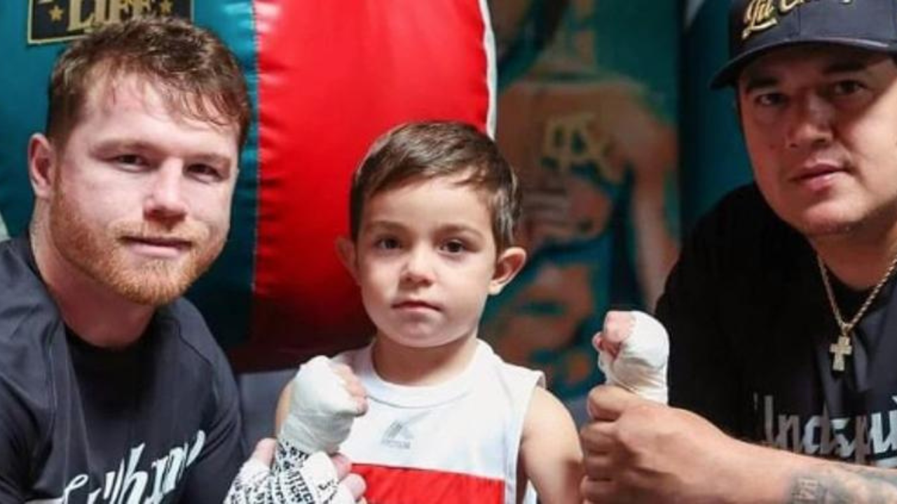 Canelo y su único hijo varón.