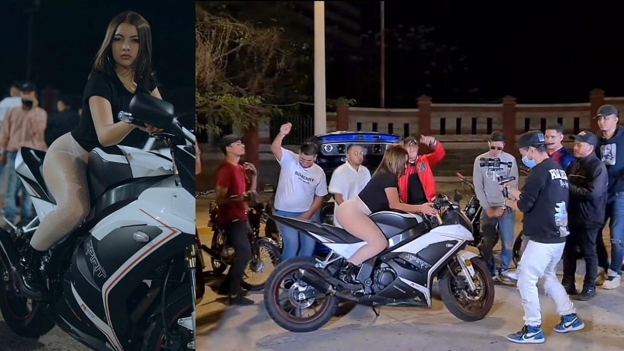 Imagen Principal de Nota: Hondureña se robó el show bailando sobre moto frente a la UNAH