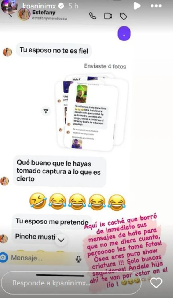 Captura Instagram Karla Panini