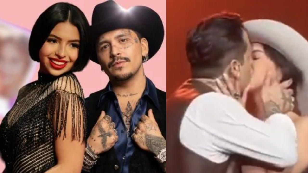 Imagen Principal de Nota: Christian Nodal y Ángela Aguilar sellan su amor con un beso en el escenario