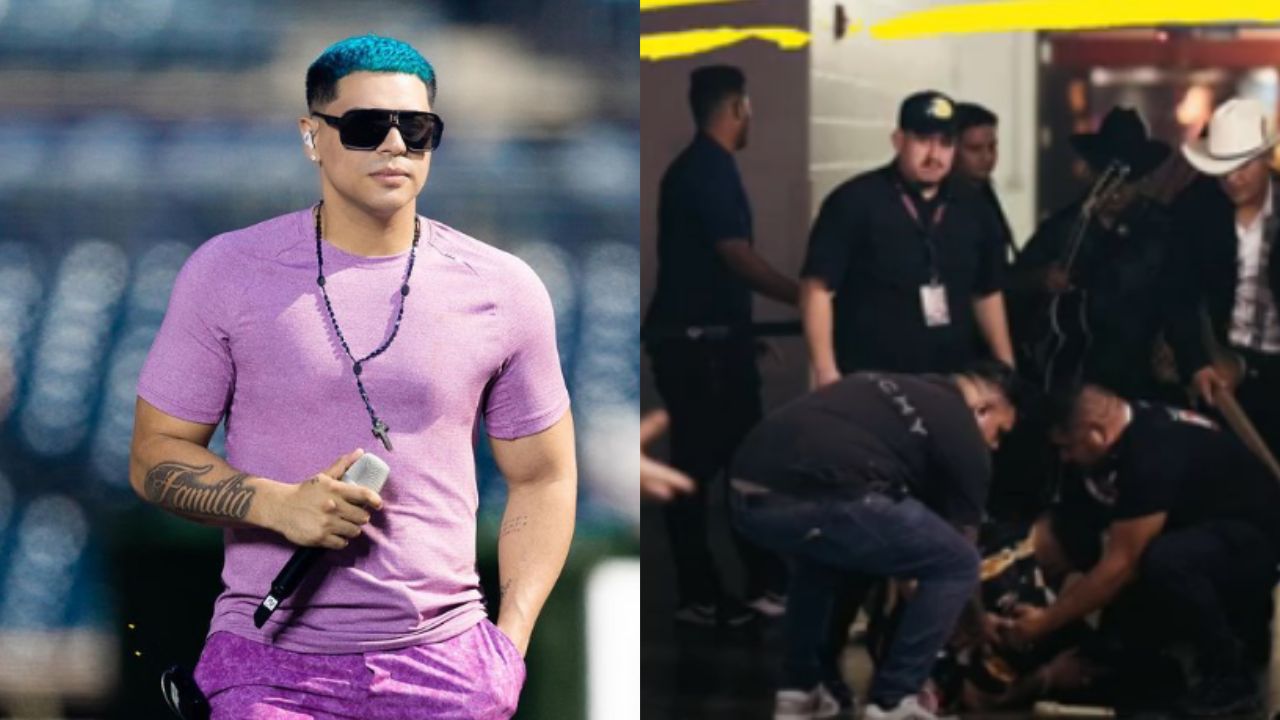 Imagen Principal de Nota: Eduin Caz sufre aparatosa caída en concierto y lo sacan en silla de ruedas