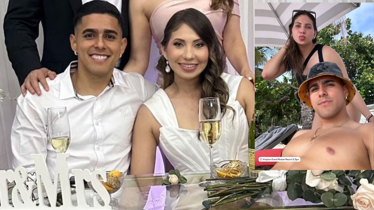 Imagen Principal de Nota: Luis Palma y su esposa Annie Córdova disfrutan su luna de miel en Roatán