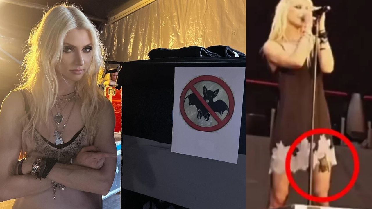 Imagen Principal de Nota: Murciélago muerde a la cantante Taylor Momsen durante su concierto