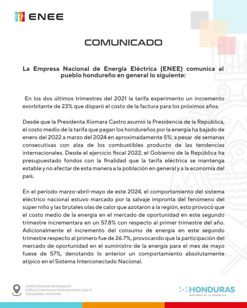 Nuevo aumento a la tarifa eléctrica