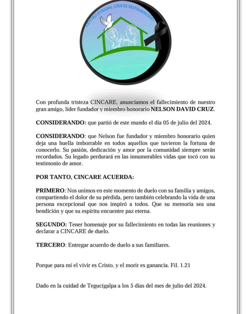 Comunicado muerte de Neeki Cruuz